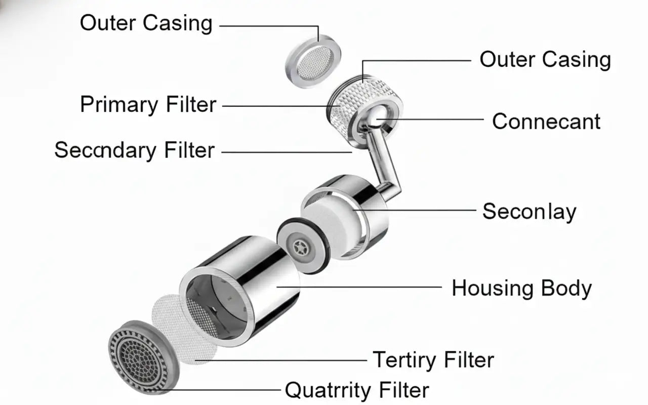 AquaFlex 1080° Swivel Faucet Extender with Dual Spray Mode - Buy 1 Get 1 Free