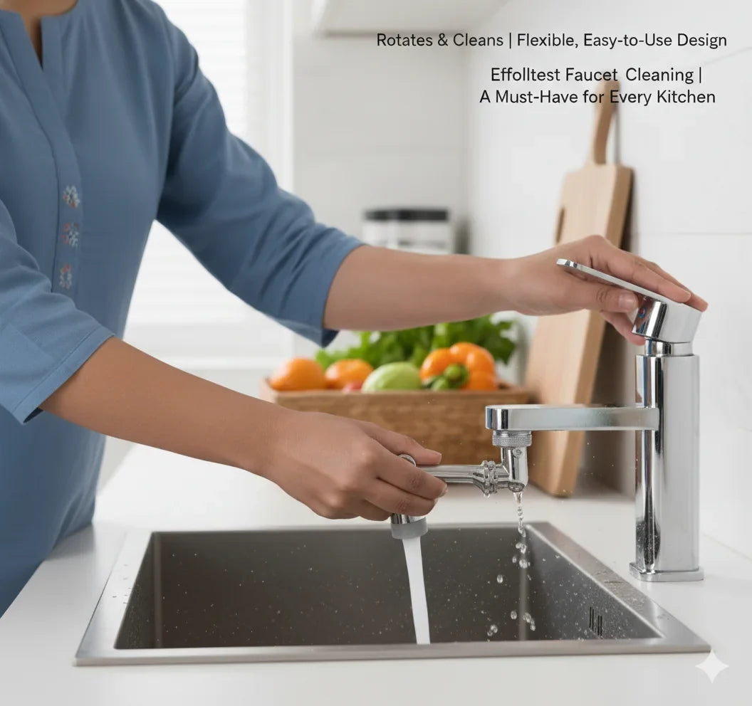 AquaFlex 1080° Swivel Faucet Extender with Dual Spray Mode - Buy 1 Get 1 Free