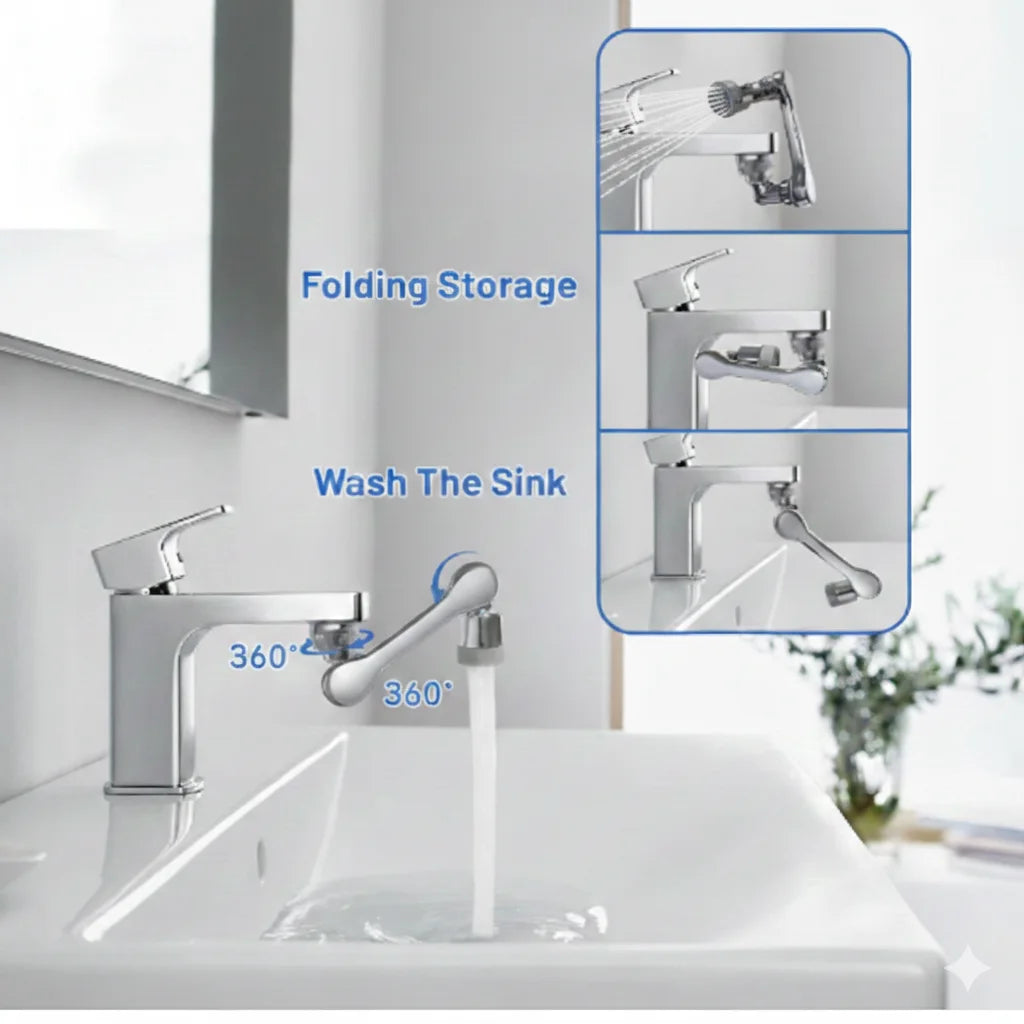 AquaFlex 1080° Swivel Faucet Extender with Dual Spray Mode - Buy 1 Get 1 Free