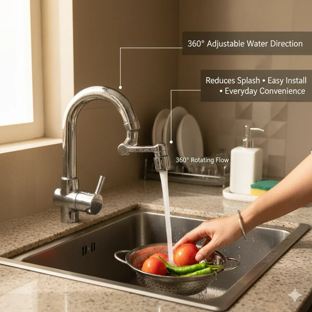 AquaFlex 1080° Swivel Faucet Extender with Dual Spray Mode - Buy 1 Get 1 Free
