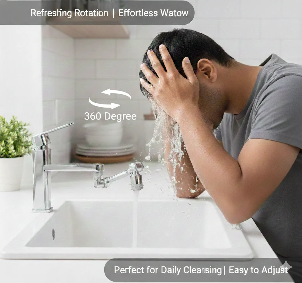 AquaFlex 1080° Swivel Faucet Extender with Dual Spray Mode - Buy 1 Get 1 Free